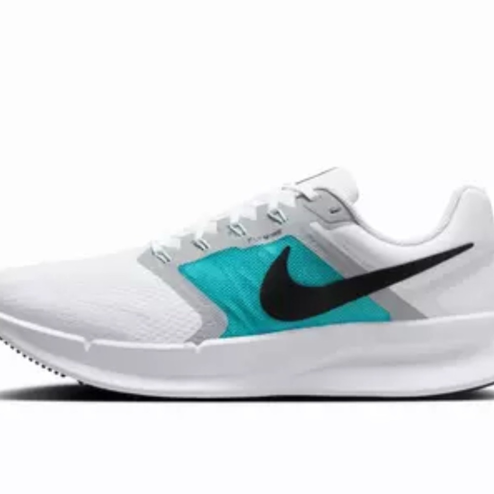 Nike Run Swift 3 White and Teal Athletic Shoes